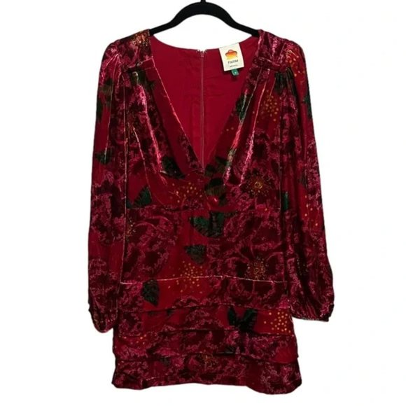 FARM Rio Red Floral Mini Dress - Picture 4 of 11